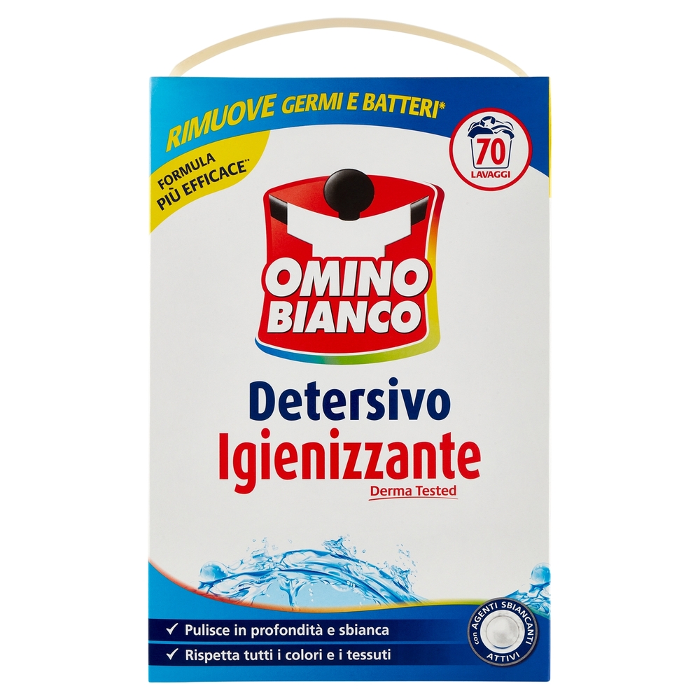 Omino Bianco Detersivo in Polvere Igienizzante 70 Lavaggi 3850 g
